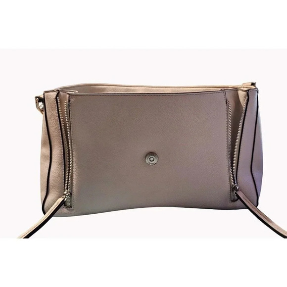 Steve Madden Gray Textured Tote Purse One Strap 11 inch Drop Multi Pockets - Picture 3 of 14